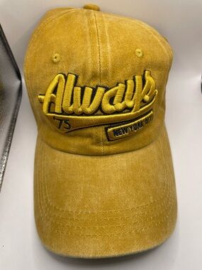 Always Mustard Yellow Baseball Cap with Embroidered Logo